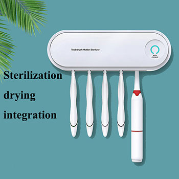 Toothbrush holder sterilizer