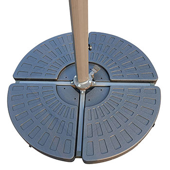 Round combined solar umbrella base